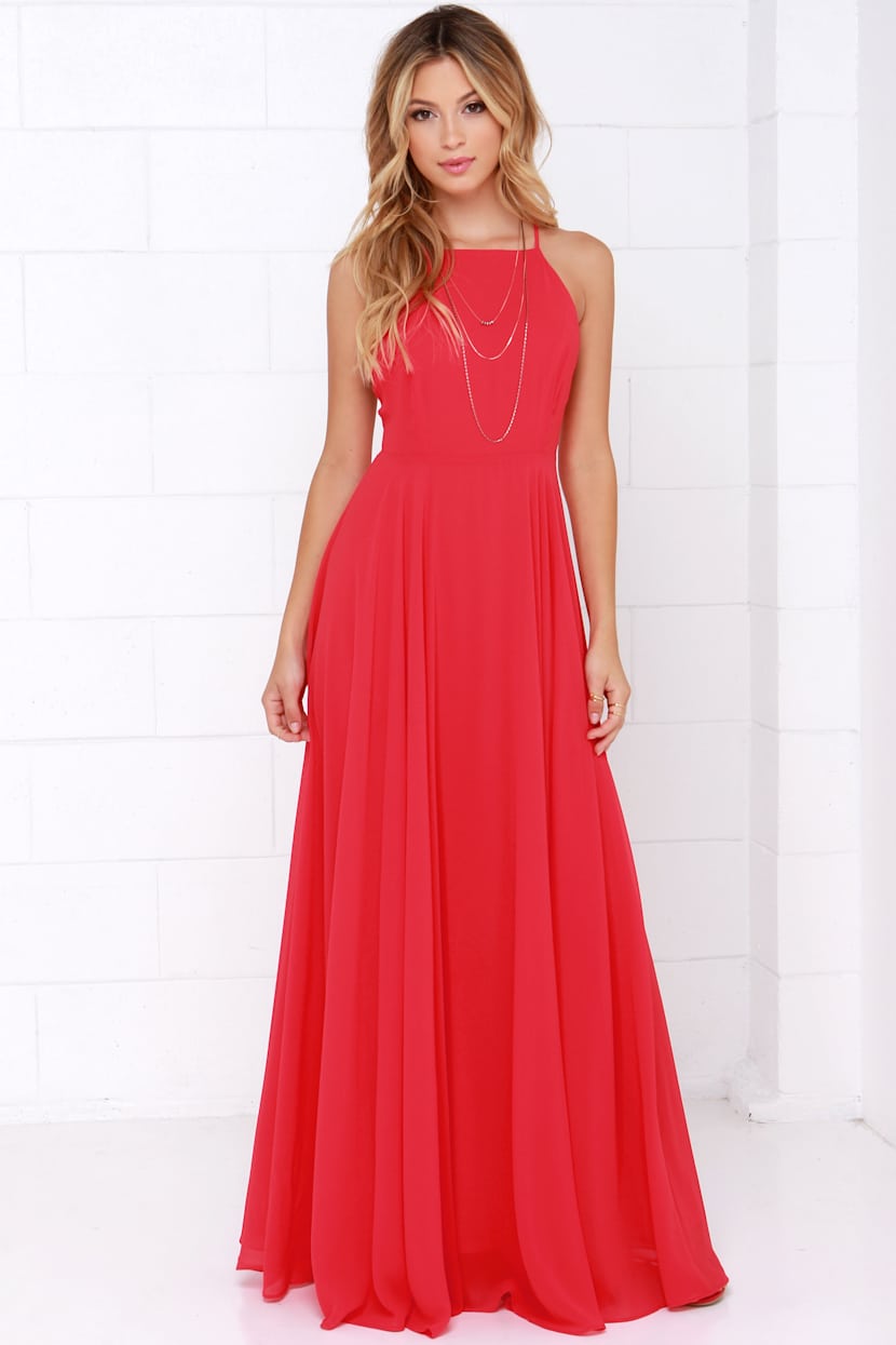Beautiful Red Dress - Maxi Dress - Backless Maxi Dress - Lulus