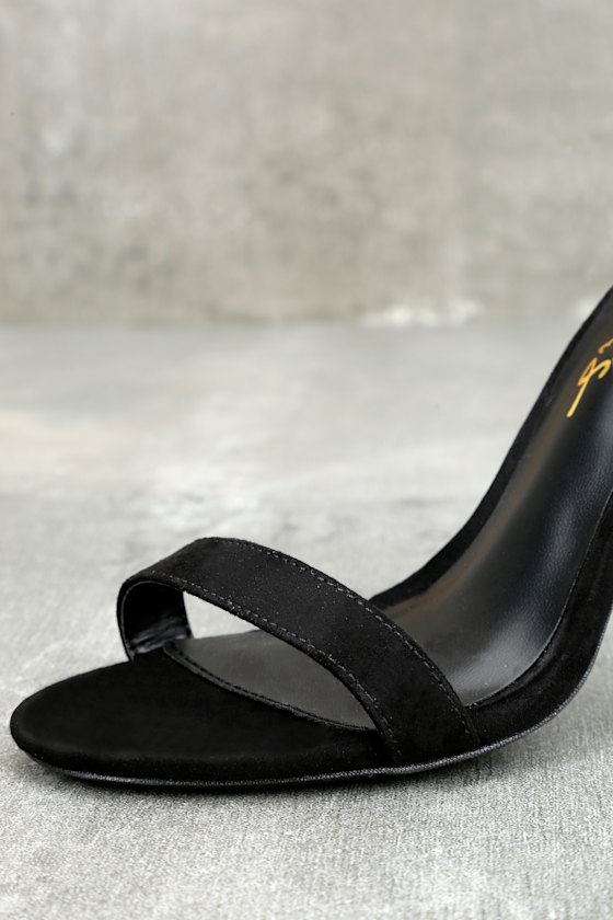 Single Strap Heel Ankle Strap Heels Black Heels 29.00