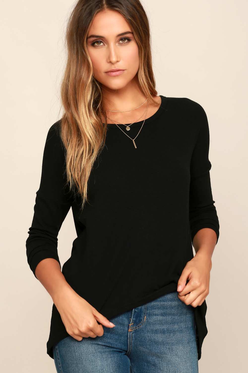 Zip to My Lou Black Sweater Top