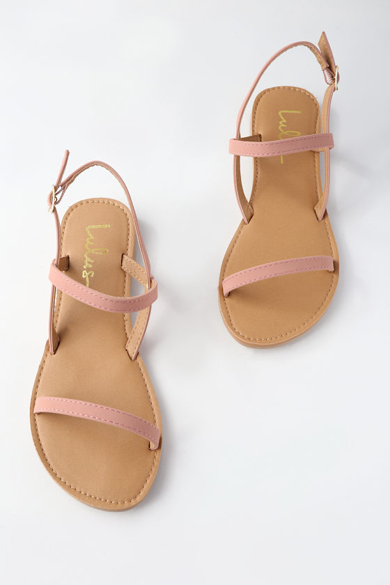 Rika Mauve Nubuck Flat Sandals 7