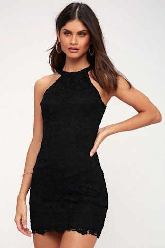 Love Poem Black Lace Dress 7