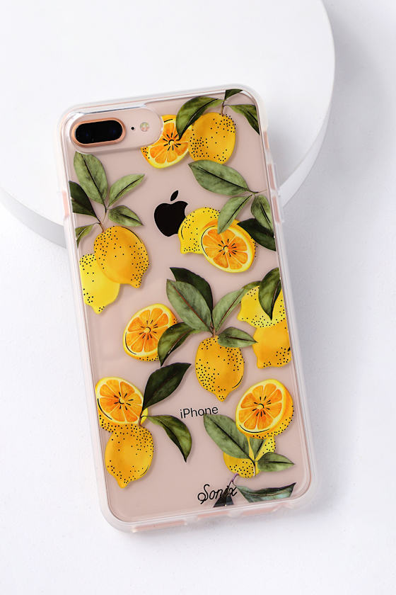 Lemon Zest Clear and Yellow 6s Plus, 7 Plus, and 8 Plus Case 2