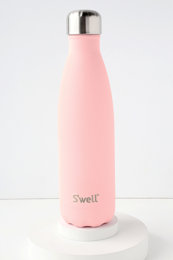 Pink Topaz Stainless Steel Water Bottle 1