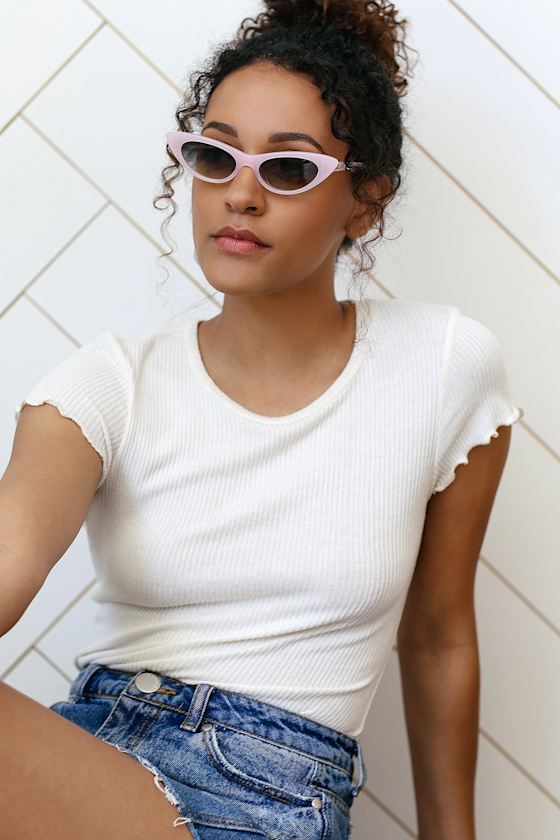 The Ultra Jungle Blush Pink Cat-Eye Sunglasses 1