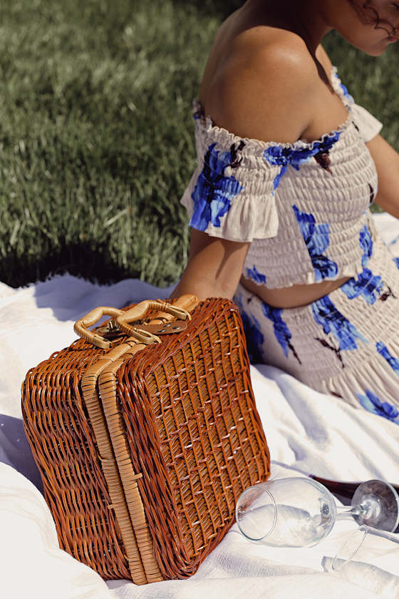 DeGarmo Tan Woven Basket Bag 5