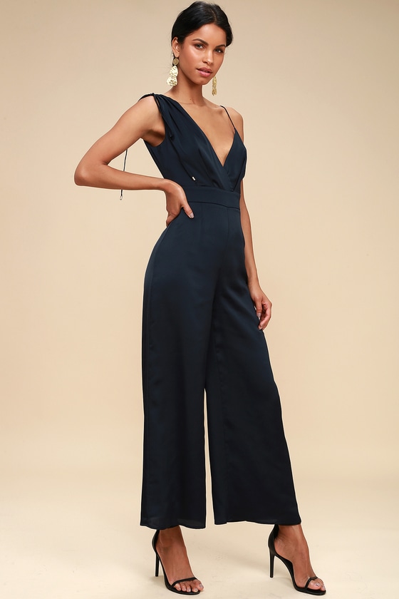 Keepsake I've Got You - Navy Blue Jumpsuit - Lulus