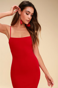 Flaunt It Red Bodycon Dress
