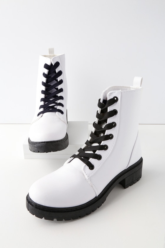 white laces for boots