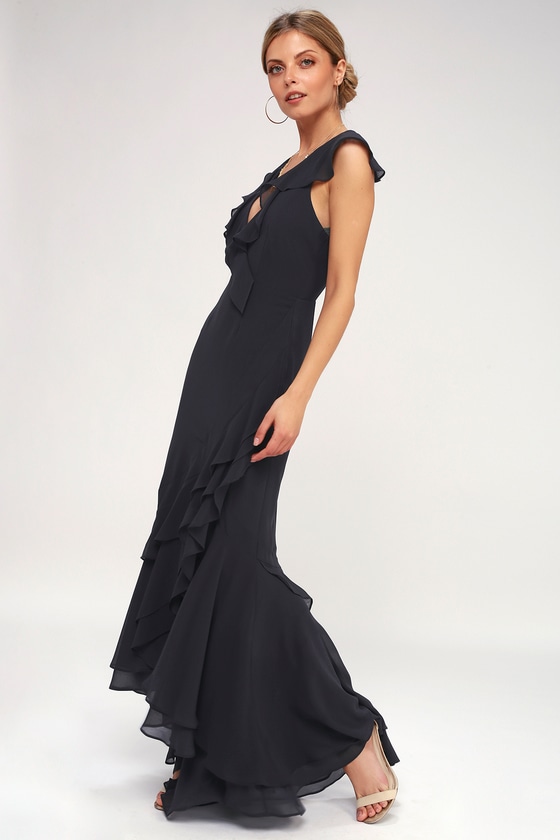 Ruffles Asymmetrical Dress