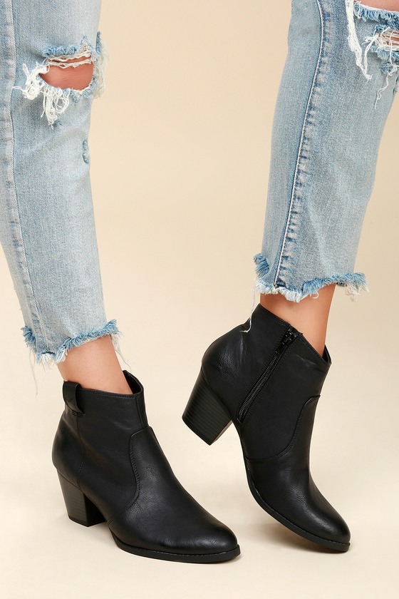 Cute Ankle Booties - Vegan Booties - Black Booties - Lulus