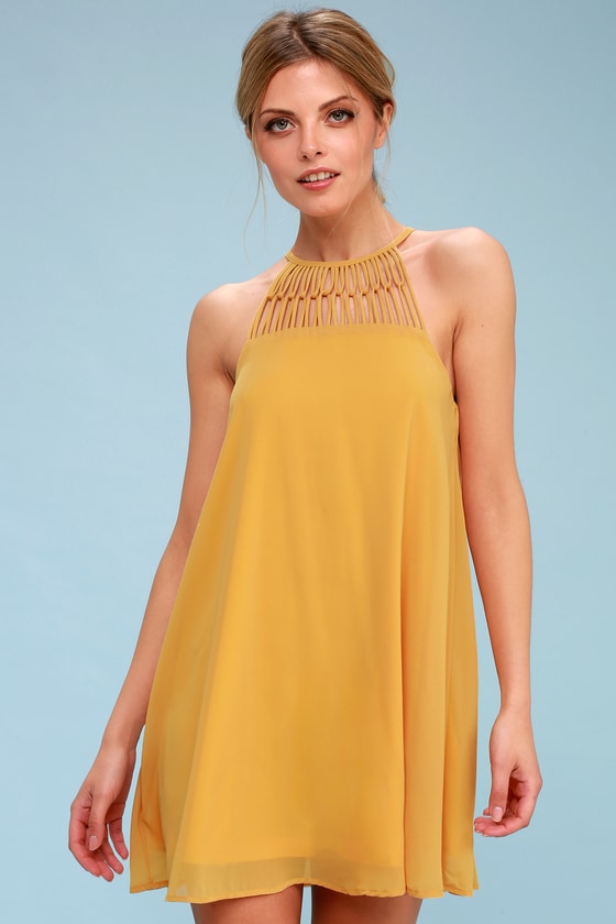 lulus mustard yellow dress