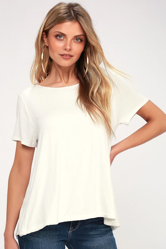 Boca White Twisted Back Tee 4