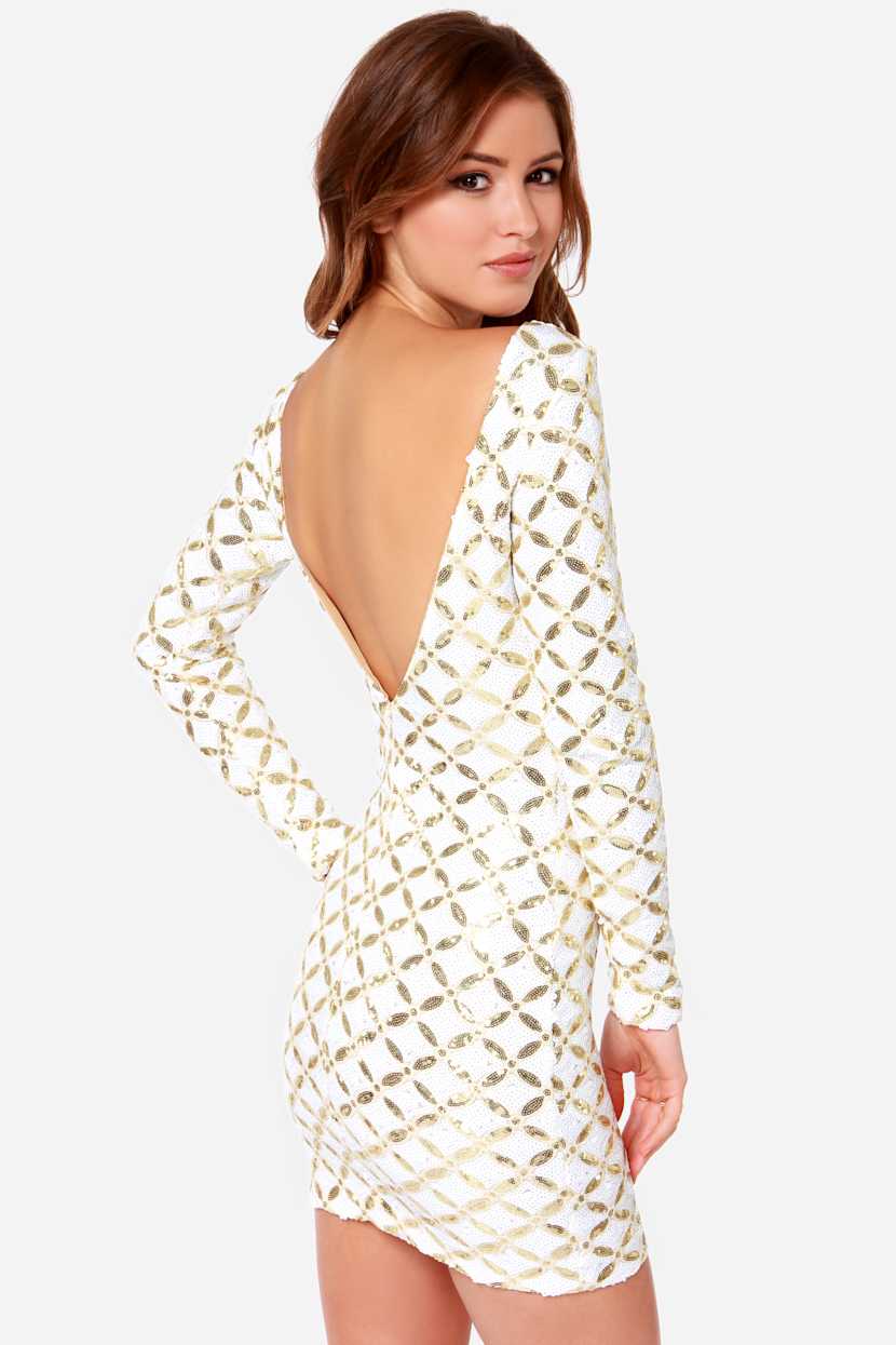 lola dress the population Lola Sequin Dress S / Rouge Multi
