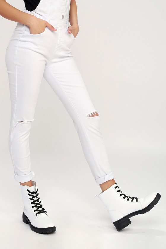 white combat boots outfits