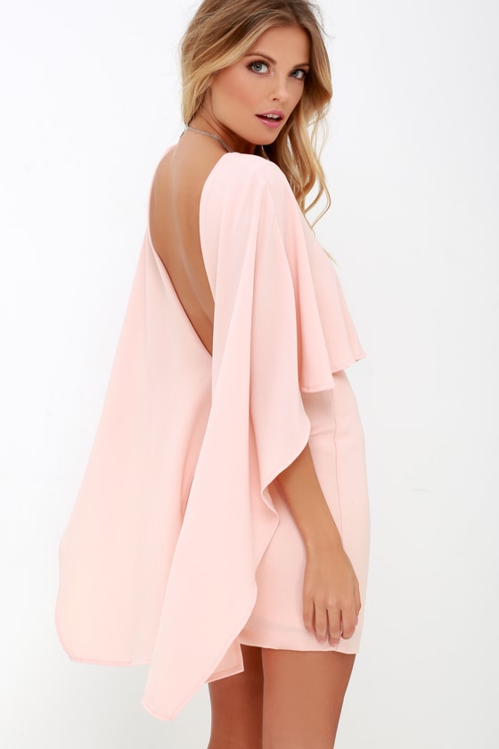 backless cape dress