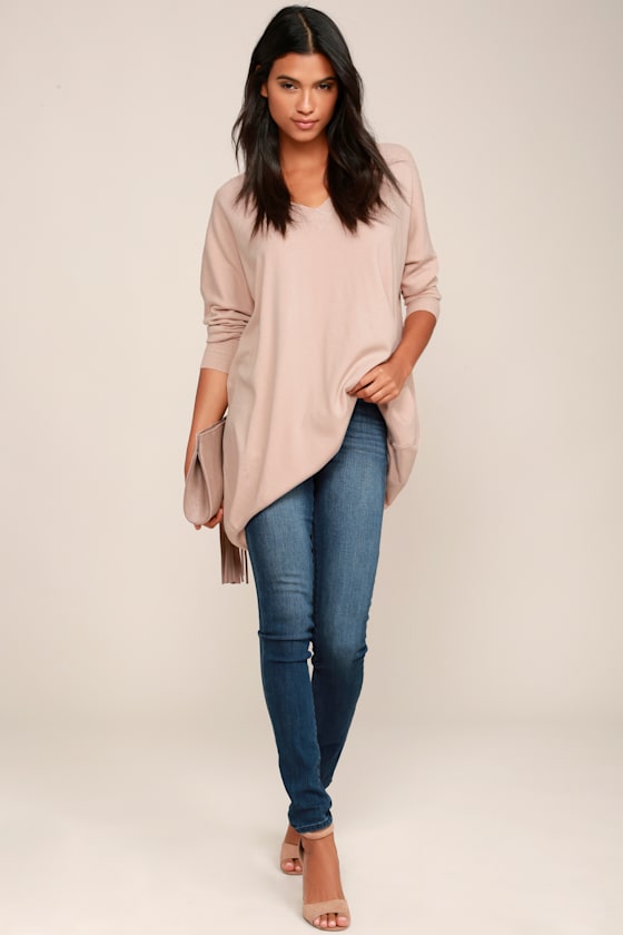 Ticket to Cozy Blush Pink Oversized Sweater 8