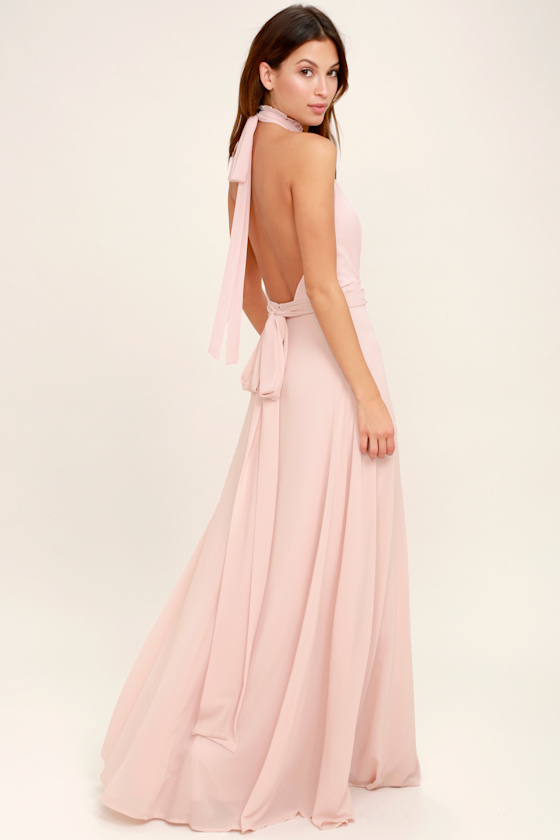 First Comes Love Blush Pink Maxi Dress 10