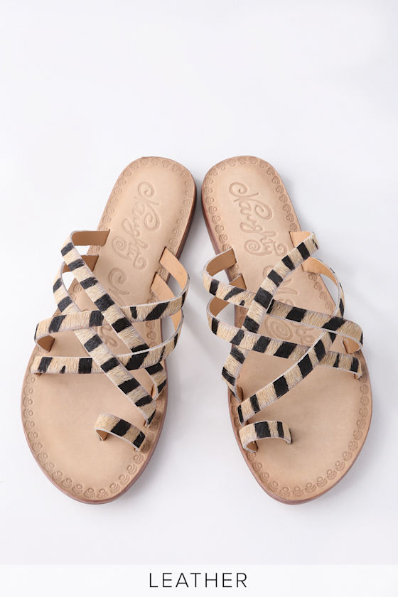 naughty monkey cowhide sandals
