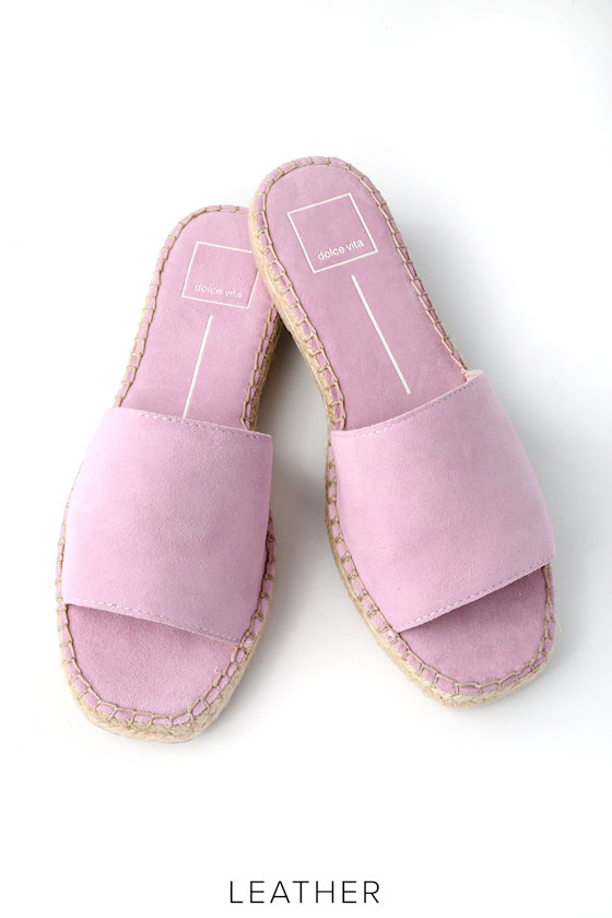 dolce vita suede slides