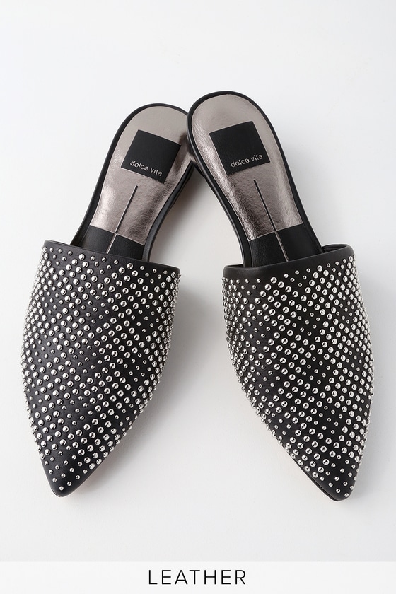 dolce vita black mules