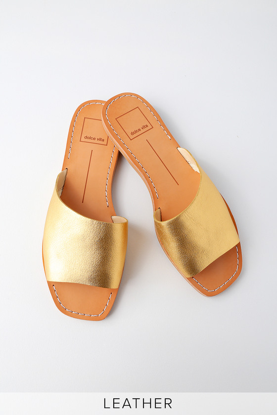 Dolce Vita Cato - Gold Slide Sandals 