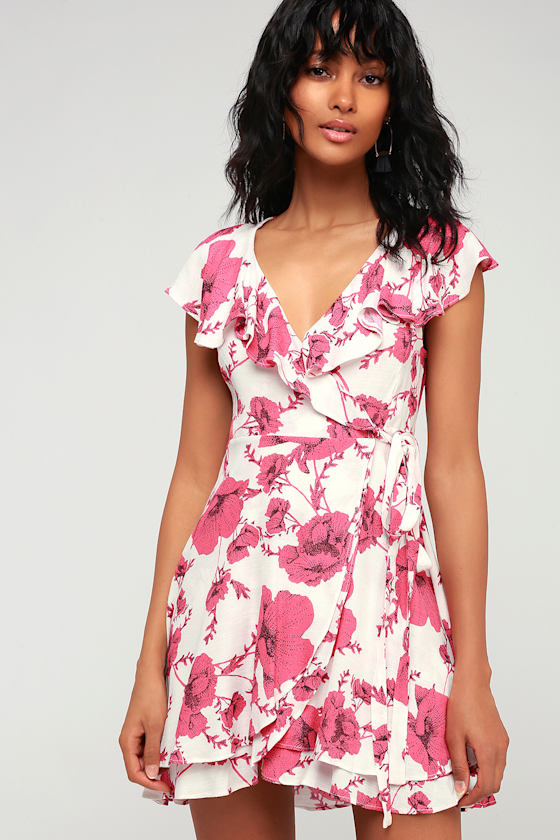 Free People French Quarter Dress Ivory Wrap Dress Lulus