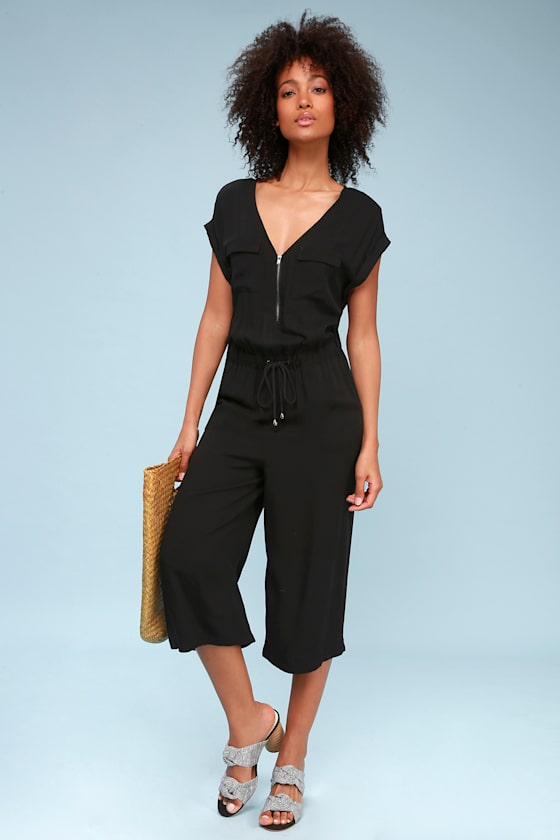 Zariah Black Culotte Jumpsuit 1