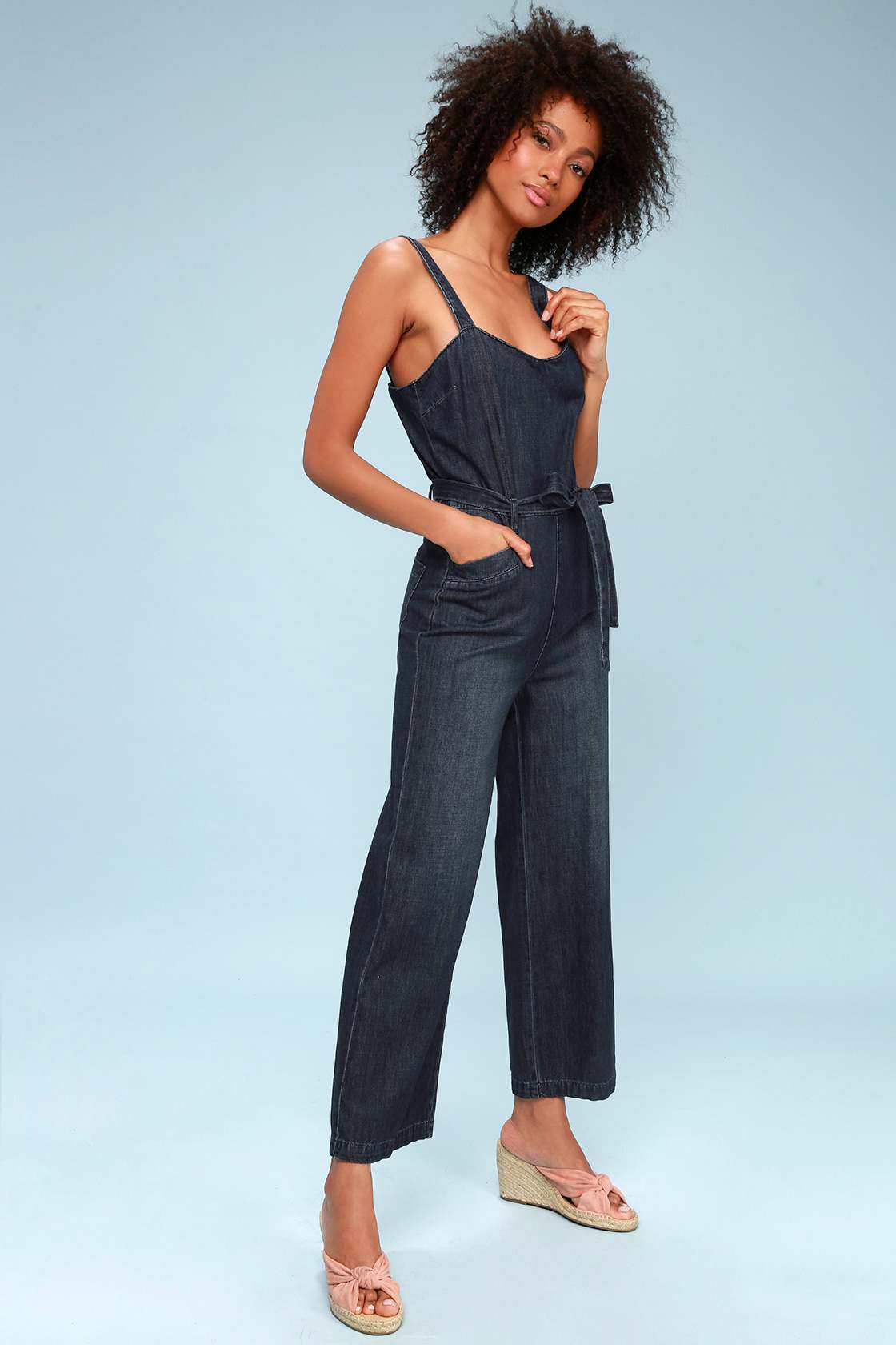PAIGE Emma Jumpsuit Denim Jumpsuit Trendy Jumpsuit Lulus