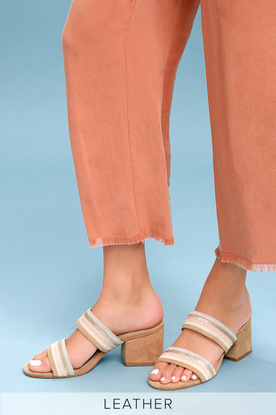 Bonita Natural Suede Leather Mules 4