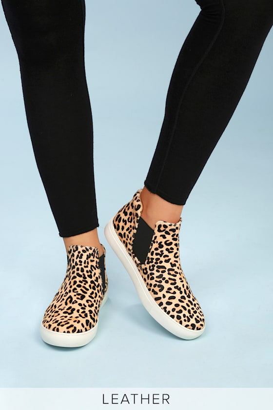 Fallon Leather Sneaker - Leopard Spot