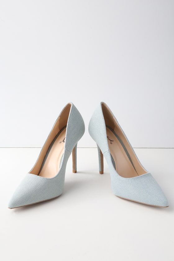 denim pumps ladies