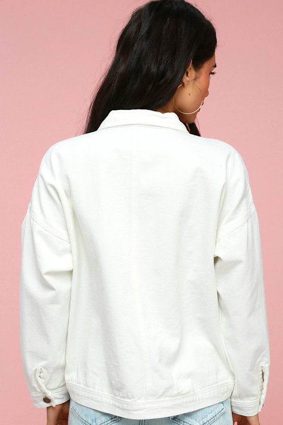 white distressed jacket