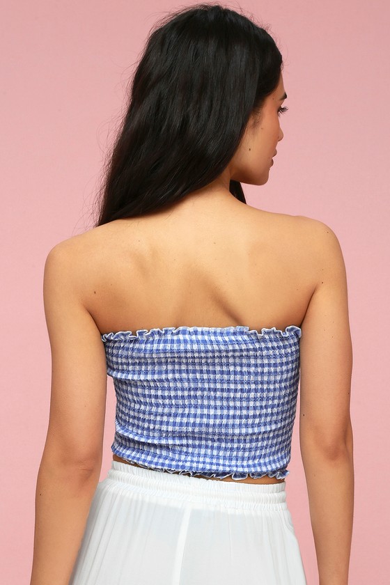 light blue gingham pants
