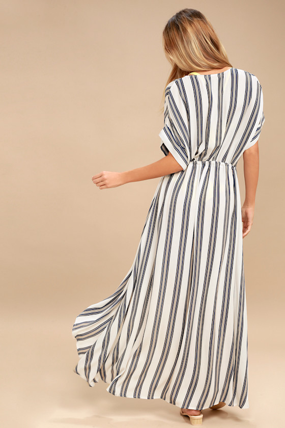 Tatiana Ivory Striped Kimono Top 7