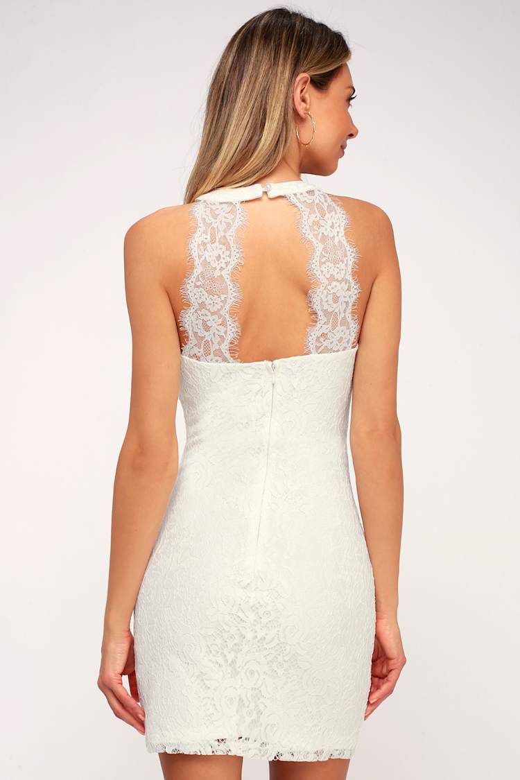 Sexy White Dress - Lace Dress - Halter Dress - Bodycon Dress - Lulus Sexy White Dress - Lace Dress - Halter Dress - Bodycon Dress - Lulus
