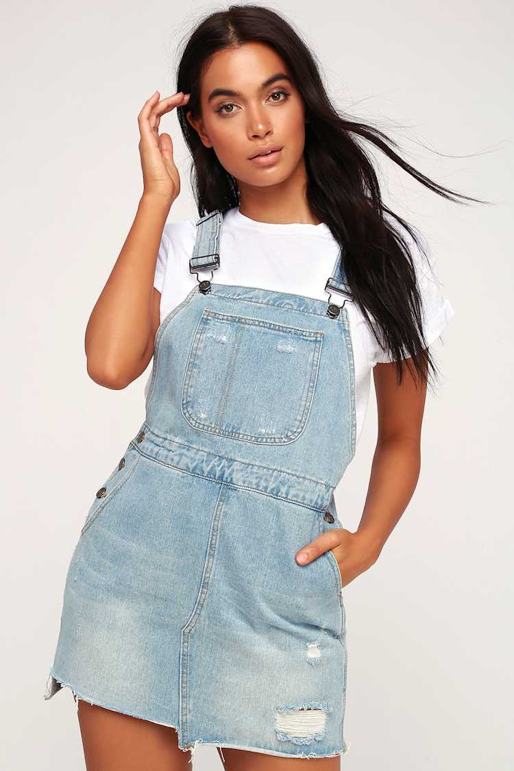 Stylish Overalls with a Skirt