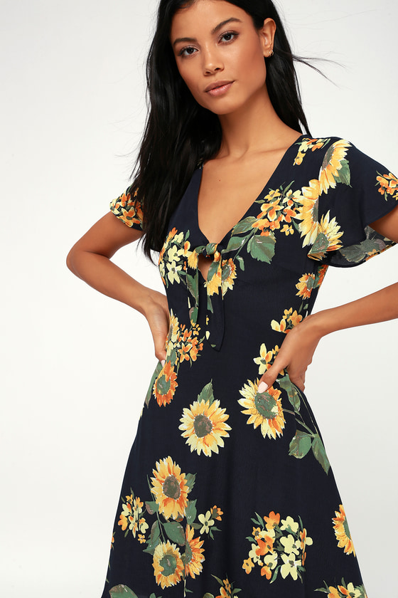 lulus sunflower dress