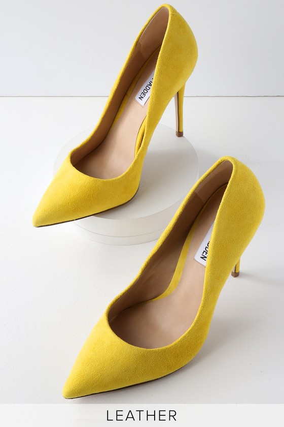 steve madden yellow heels