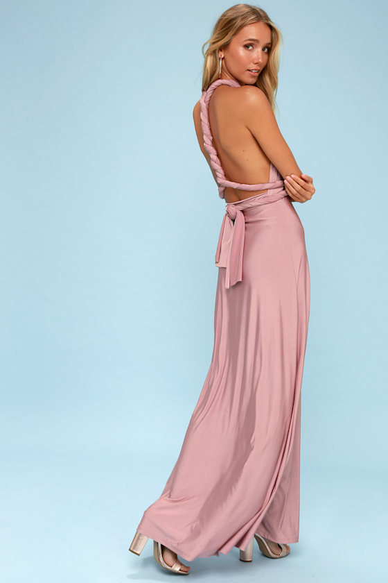 Always Stunning Convertible Lavender Maxi Dress 5