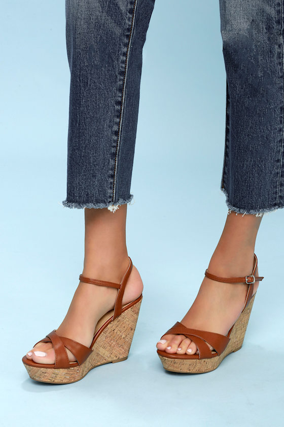 tan wedge sandals