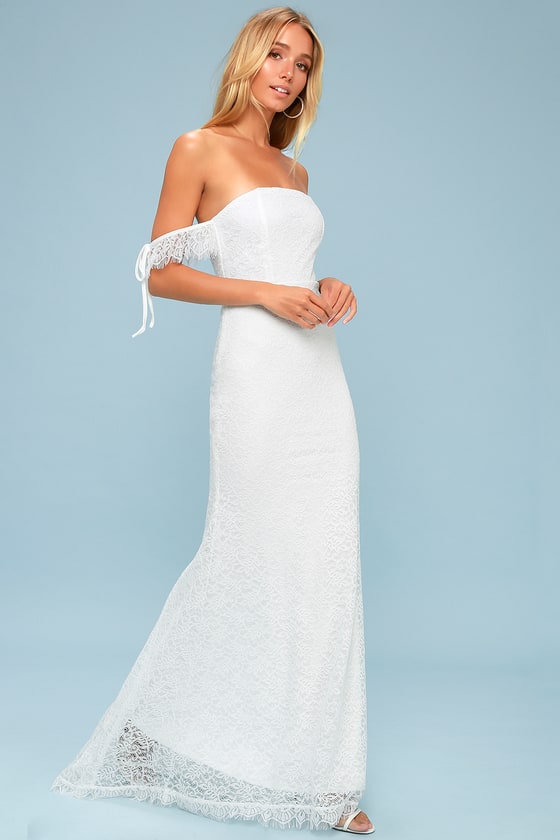 lulus white off shoulder dress