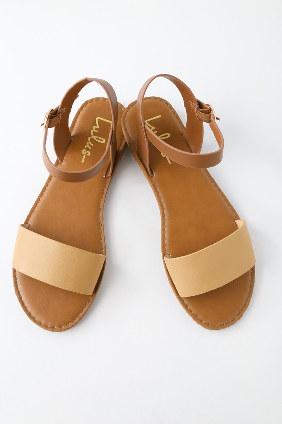 Cute Natural Sandals - Flat Sandals 