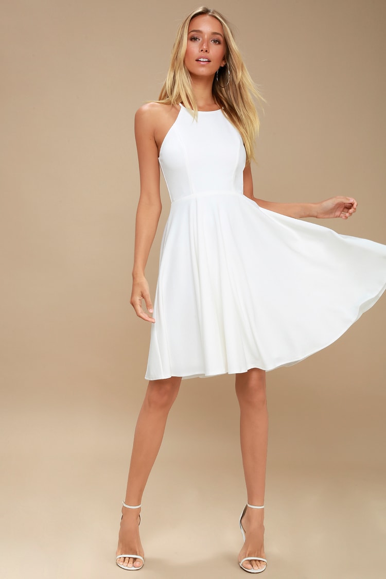 Irresistible Charm White Midi Dress