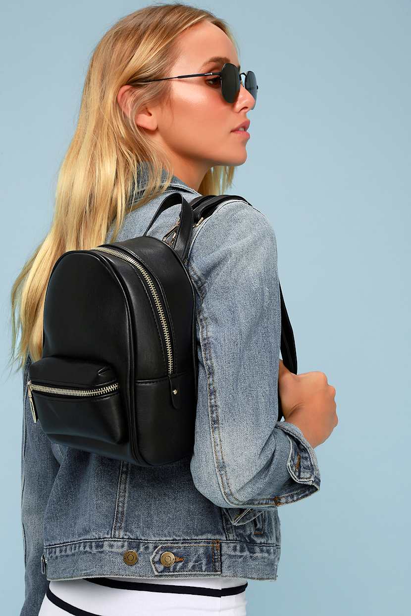 Leader of the Pack Black Mini Backpack