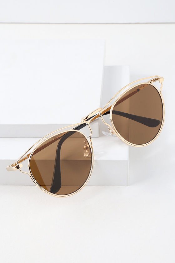 Cool Sunglasses Brown Sunglasses Wire Sunglasses Lulus