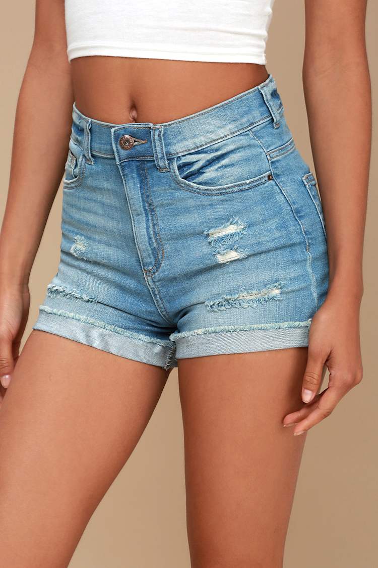 Cute Shorts High Waisted Shorts Denim Shorts Lulus