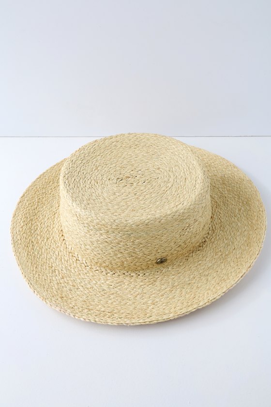 Tropicalli Beige Straw Boater Hat 1
