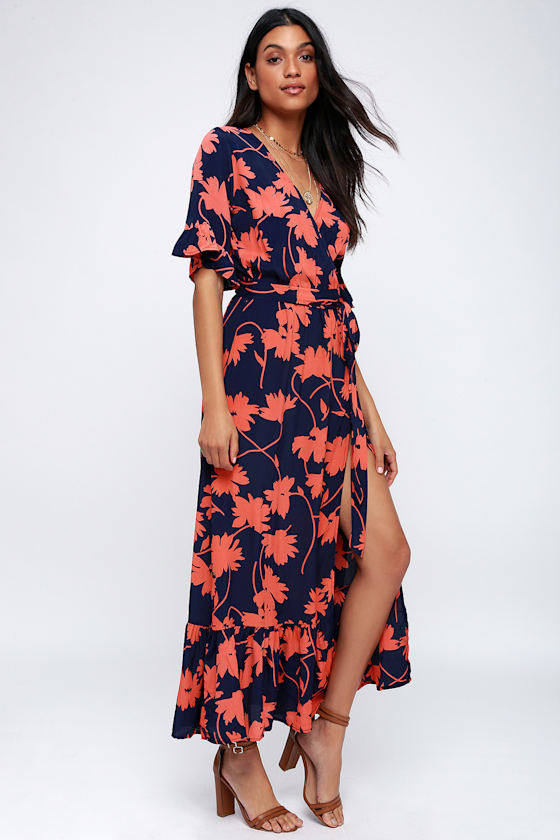 Nancy Floral Dress - Blue main image 1