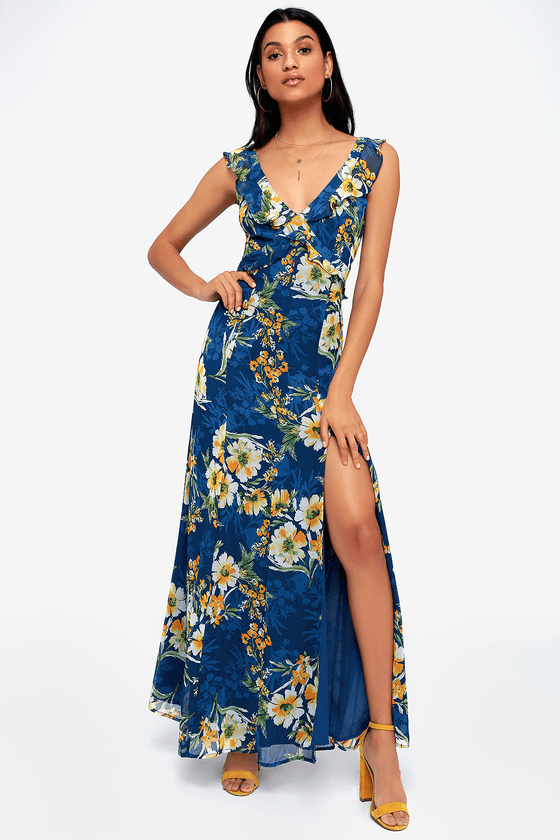 lulus all mine navy blue floral