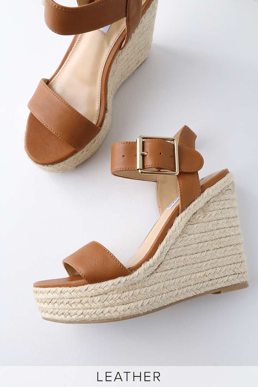Steve Madden Santorini Wedge Santorini Cognac Leather